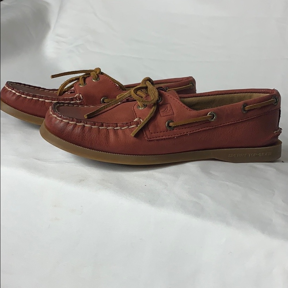 Sperry Top-Sider Leather Boat Shoe (Maroon)